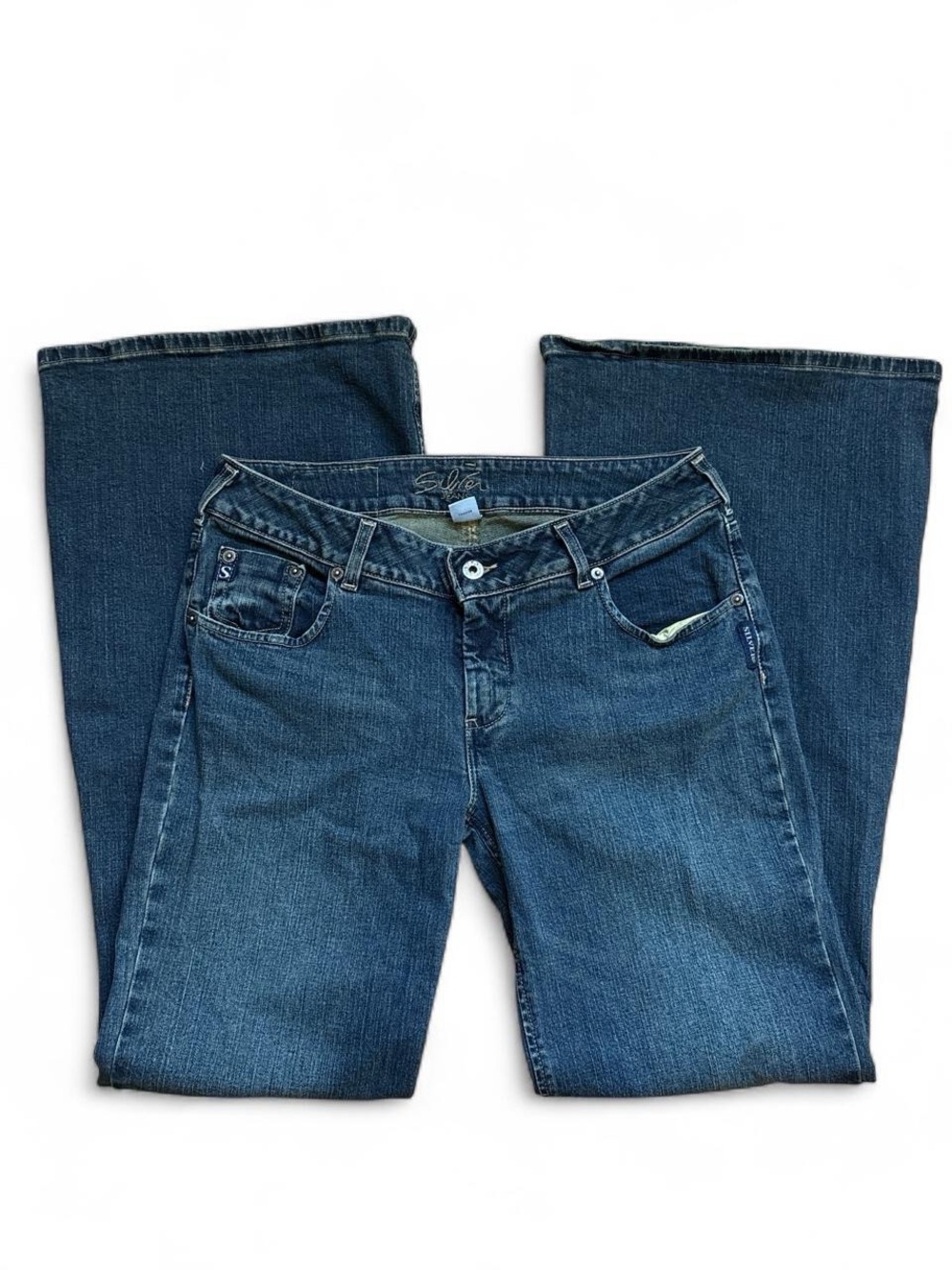 Vintage 2000s Silver Jeans Flare Denim // Made in Canada Y2K Low Rise